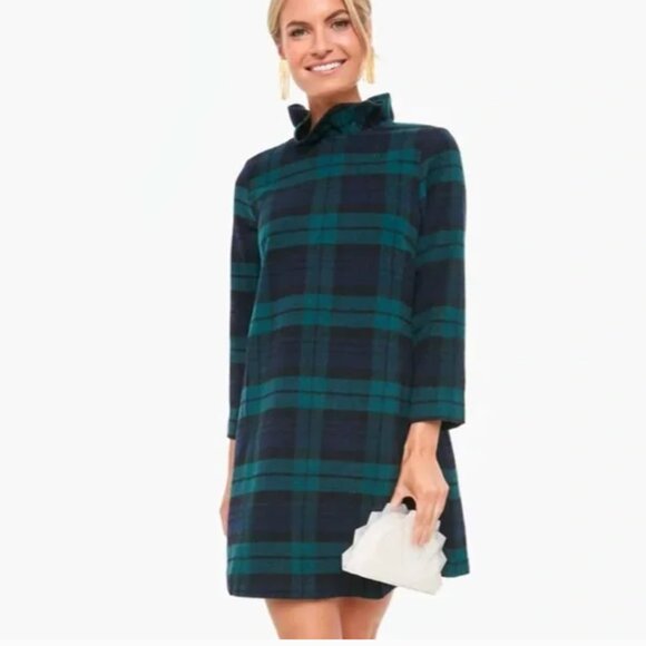 Tuckernuck Dresses & Skirts - Blackwatch Daphne Dress TUCKERNUCK Tartan with Bow in the Back Sz Large